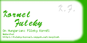 kornel fuleky business card